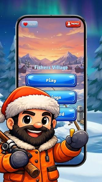Gameplay screenshot 1 from Winter Fishing - Ice fishing game